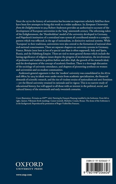 Produktbild: European Universities from the Enlightenment to 1914
