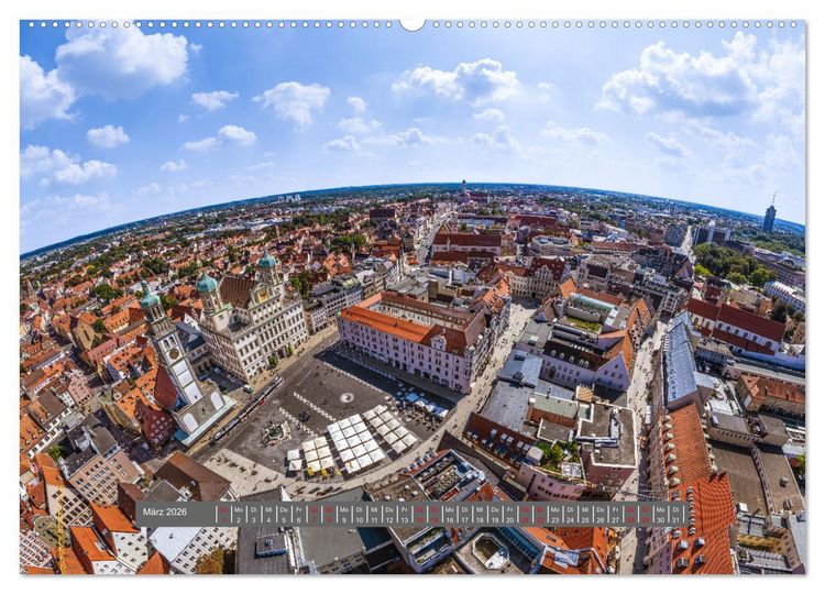 Produktbild: Meine Heimat von oben - Luftbilder von Augsburg (hochwertiger Premium Wandkalender 2026 DIN A2 quer), Kunstdruck in Hochglanz