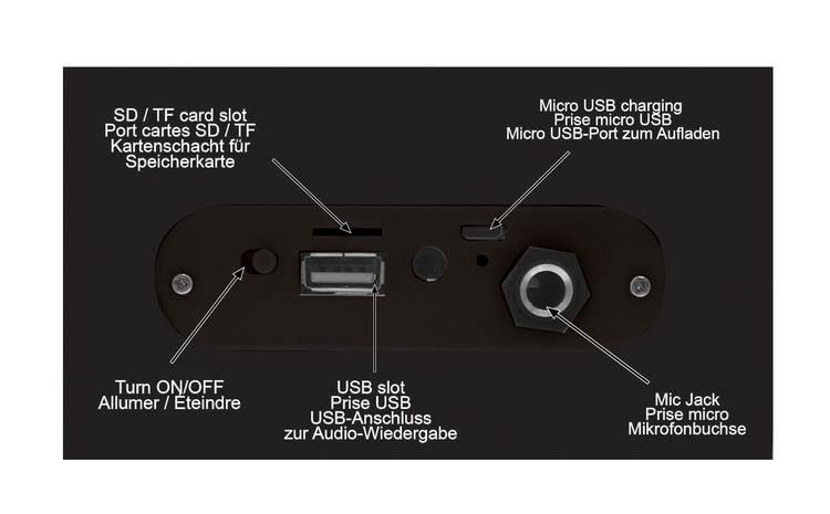 Produktbild: Tragbarer Bluetooth&reg;-Lautsprecher Mikrofon