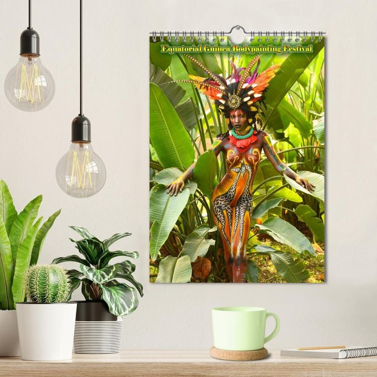 Produktbild: Equatorial Guinea Bodypainting Festival (Wall Calendar 2026 DIN A4 portrait), CALVENDO 12 Month Wall Calendar