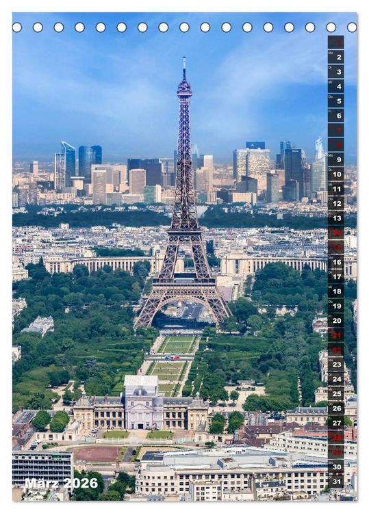 Produktbild: PARIS Stadtspaziergang (Tischkalender 2026 DIN A5 hoch), CALVENDO Monatskalender