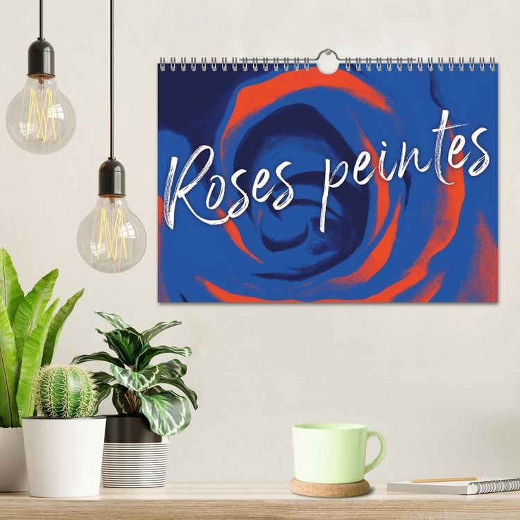 Produktbild: Roses peintes (Calendrier mural 2026 DIN A4 vertical), CALVENDO calendrier mensuel