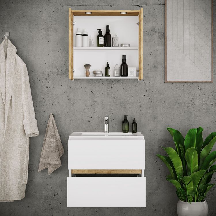 Produktbild: 3 tlg. Badm&ouml;bel-Set mit Waschbecken Cosila-I 61 cm