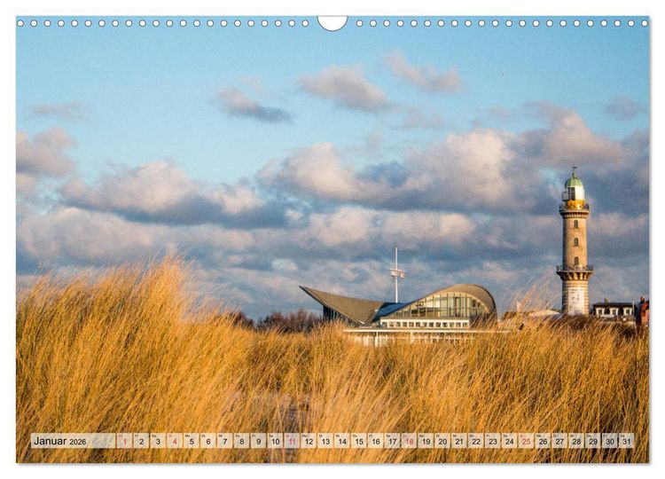 Produktbild: Hansestadt Rostock Historischer Stadtkern bis Warnem&uuml;nde (Wandkalender 2026 DIN A3 quer), CALVENDO Monatskalender