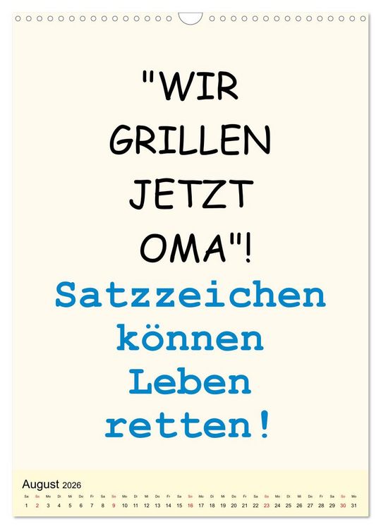 Produktbild: Spr&uuml;che-Kalender. Lustiges f&uuml;r die Familie! (Wandkalender 2026 DIN A3 hoch), CALVENDO Monatskalender