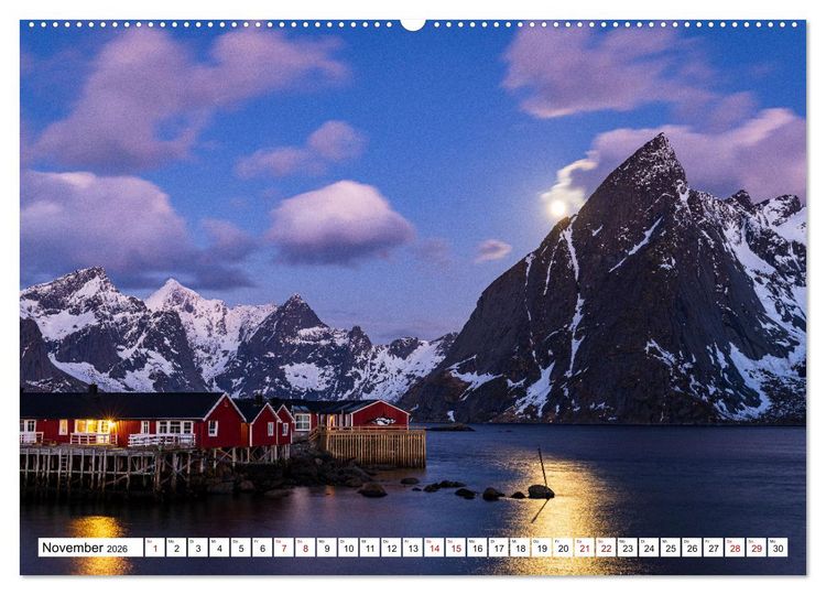 Produktbild: Licht des Nordens - LOFOTEN (hochwertiger Premium Wandkalender 2026 DIN A2 quer), Kunstdruck in Hochglanz