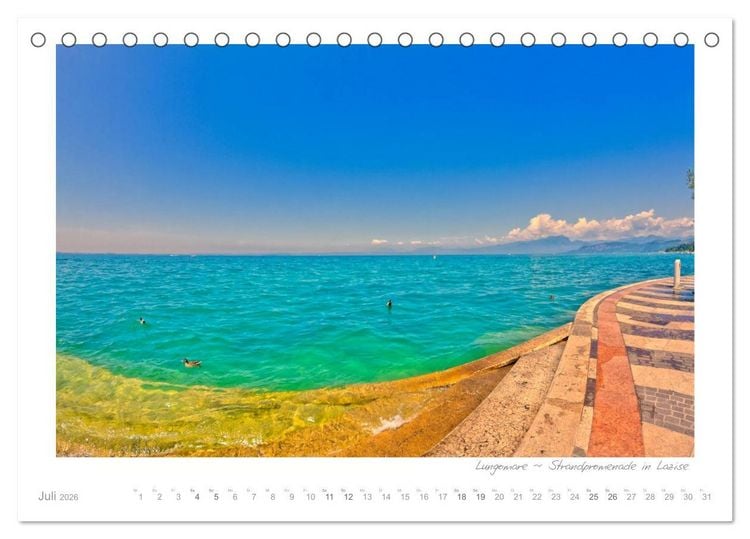 Produktbild: Sehnsucht Gardasee - Mediterranes Flair am Lago di Garda (Tischkalender 2026 DIN A5 quer), CALVENDO Monatskalender