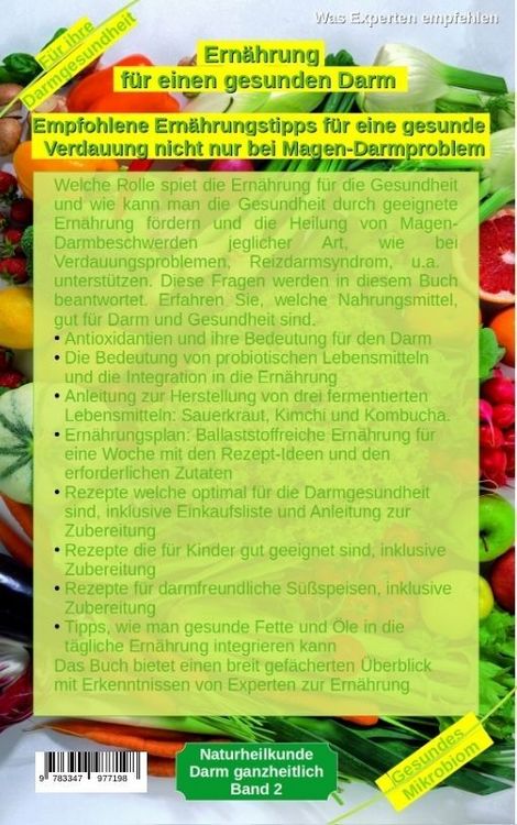 Produktbild: Ern&auml;hrung f&uuml;r einen gesunden Darm - Empfohlene Nahrungsmittel und Rezepte - Essen f&uuml;r Magen Darm