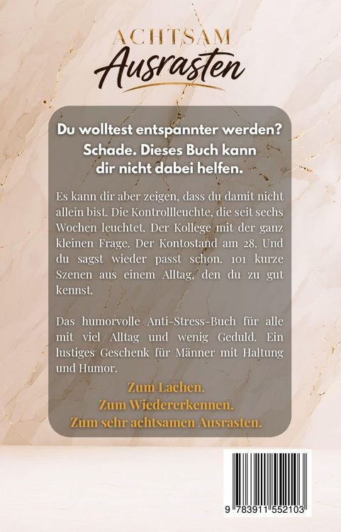 Produktbild: Achtsam Ausrasten f&uuml;r M&auml;nner
