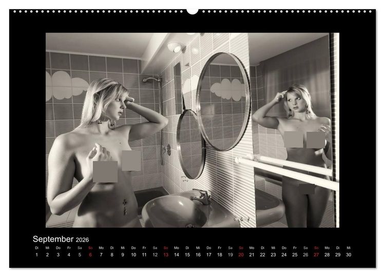 Produktbild: Sch&ouml;nheiten in schwarz-weiss (Wandkalender 2026 DIN A2 quer), CALVENDO Monatskalender