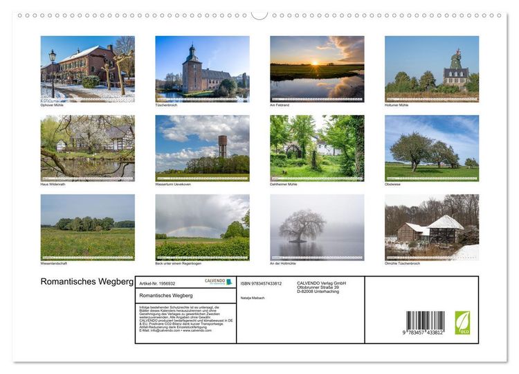 Produktbild: Romantisches Wegberg (hochwertiger Premium Wandkalender 2026 DIN A2 quer), Kunstdruck in Hochglanz
