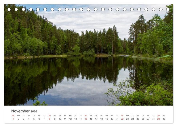 Produktbild: Naturparadies Finnland (Tischkalender 2026 DIN A5 quer), CALVENDO Monatskalender