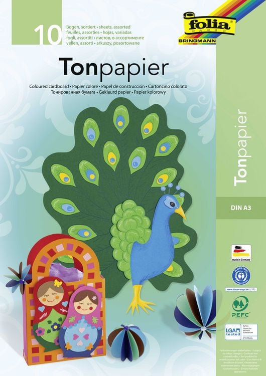 Produktbild: Tonpapier-Block A3 130 g/qm