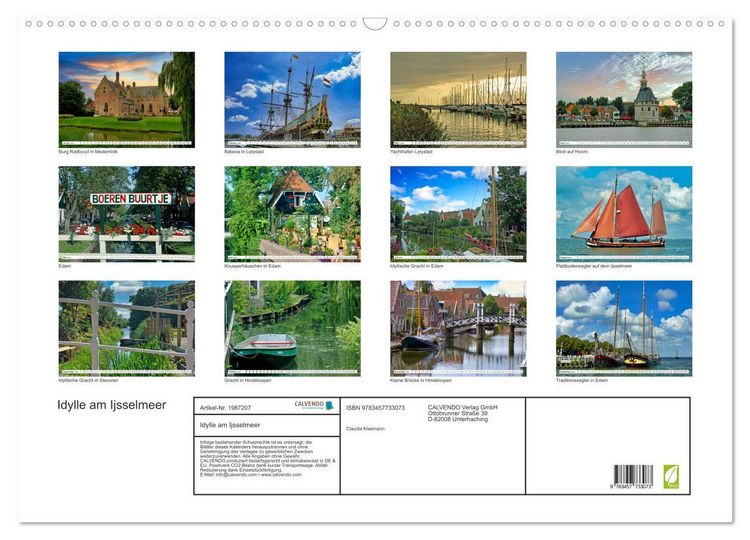 Produktbild: Idylle am Ijsselmeer (Wandkalender 2026 DIN A2 quer), CALVENDO Monatskalender