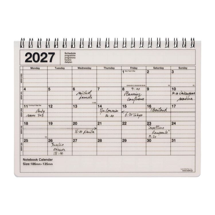 Produktbild: MARK'S 2027 Notebook Calendar S // Ivory