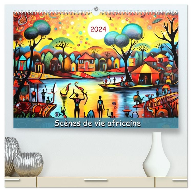 Produktbild: Sc&egrave;nes de vie africaine (Calendrier mural 2026 DIN A2 vertical) calendrier de bureau