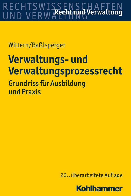 Produktbild: Verwaltungs- und Verwaltungsprozessrecht