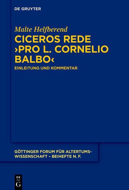 Produktbild: Ciceros Rede &rsaquo;Pro L. Cornelio Balbo&lsaquo;