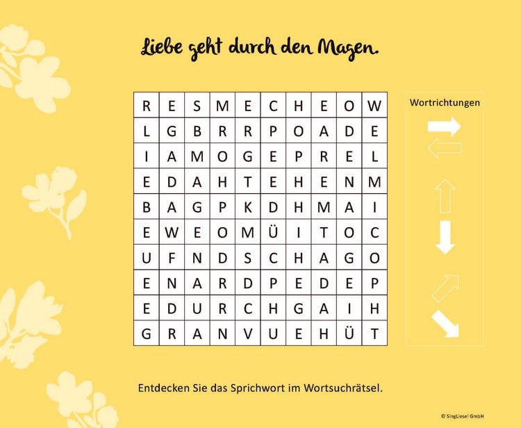 Produktbild: Wortsuchr&auml;tsel f&uuml;r Senioren mit vertrauten Sprichw&ouml;rtern. Spiele-Spa&szlig;, Besch&auml;ftigung und Ged&auml;chtnistraining f&uuml;r Senioren. Auch mit Demenz. Gro&szlig;druck.