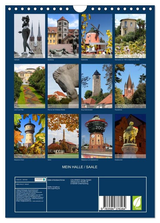 Produktbild: MEIN HALLE / SAALE (Wandkalender 2027 DIN A4 hoch), CALVENDO Monatskalender