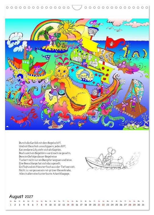 Produktbild: Ein phantastischer Katzenkalender: Magisches Katzenland (Wandkalender 2027 DIN A3 hoch), CALVENDO Monatskalender