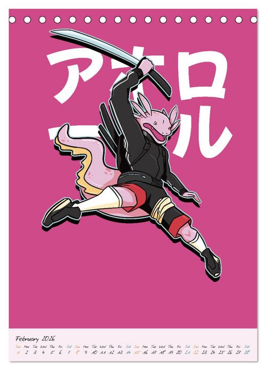 Produktbild: Dangerous Animal Samurai (Desk Calendar 2026 DIN A5 portrait), CALVENDO 12 Month DeskCalendar