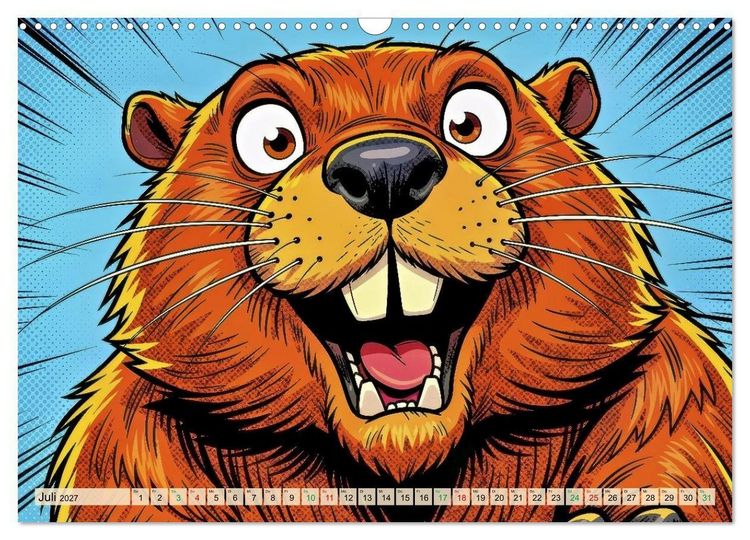 Produktbild: Lustige Biber - Comic (Wandkalender 2027 DIN A3 quer), CALVENDO Monatskalender