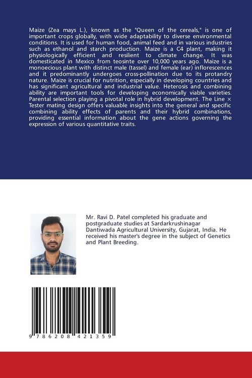 Produktbild: Line &times; Tester Analysis for Kernel Yield and Component Traits in Maize