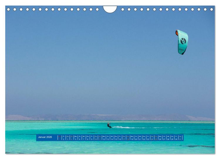 Produktbild: Kite Boarding El Gouna (Wandkalender 2026 DIN A4 quer), CALVENDO Monatskalender