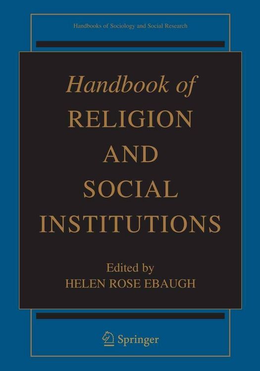 Produktbild: Handbook of Religion and Social Institutions