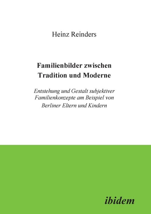 Produktbild: Reinders, H: Familienbilder zwischen Tradition und Moderne.