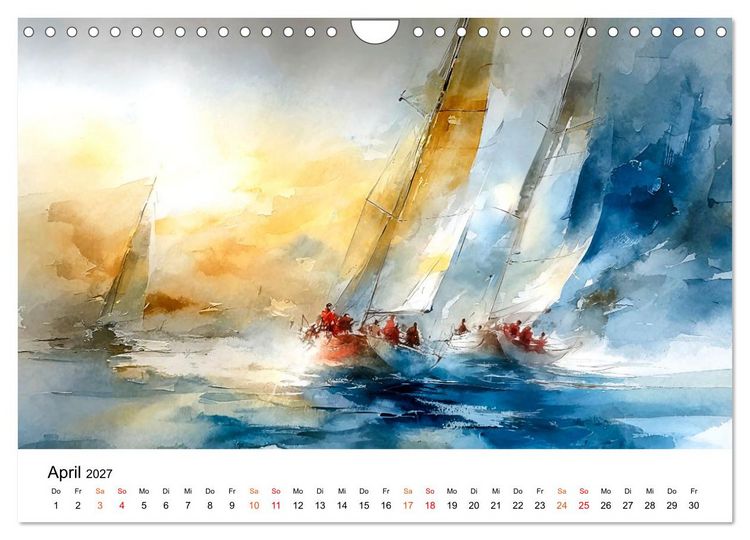Produktbild: Segeln - Wind Eleganz (Wandkalender 2027 DIN A4 quer), CALVENDO Monatskalender