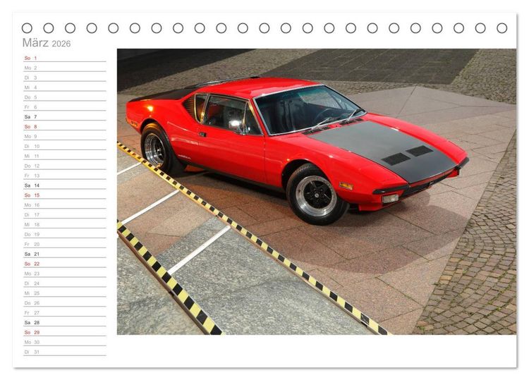 Produktbild: De Tomaso Pantera (Tischkalender 2026 DIN A5 quer), CALVENDO Monatskalender