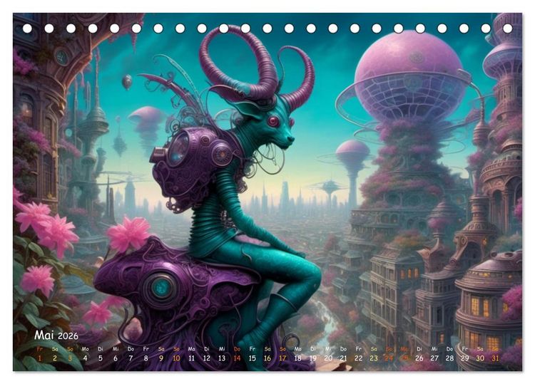 Produktbild: unm&ouml;gliche Traumwelten (Tischkalender 2026 DIN A5 quer), CALVENDO Monatskalender