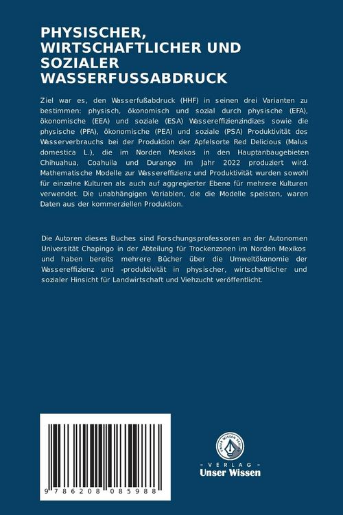 Produktbild: Physischer, Wirtschaftlicher und Sozialer Wasserfussabdruck