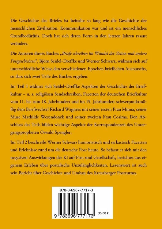 Produktbild: Briefe schreiben im Wandel der Zeiten und andere Postgeschichten