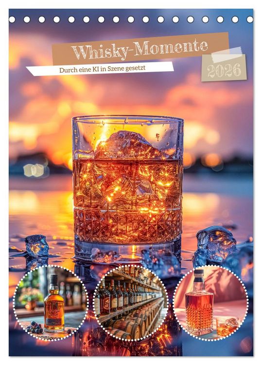 Produktbild: Whisky-Momente (Tischkalender 2026 DIN A5 hoch), CALVENDO Monatskalender
