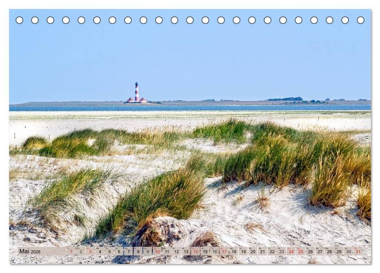 Produktbild: St. Peter Ording - Atemberaubende Momente (Tischkalender 2026 DIN A5 quer), CALVENDO Monatskalender