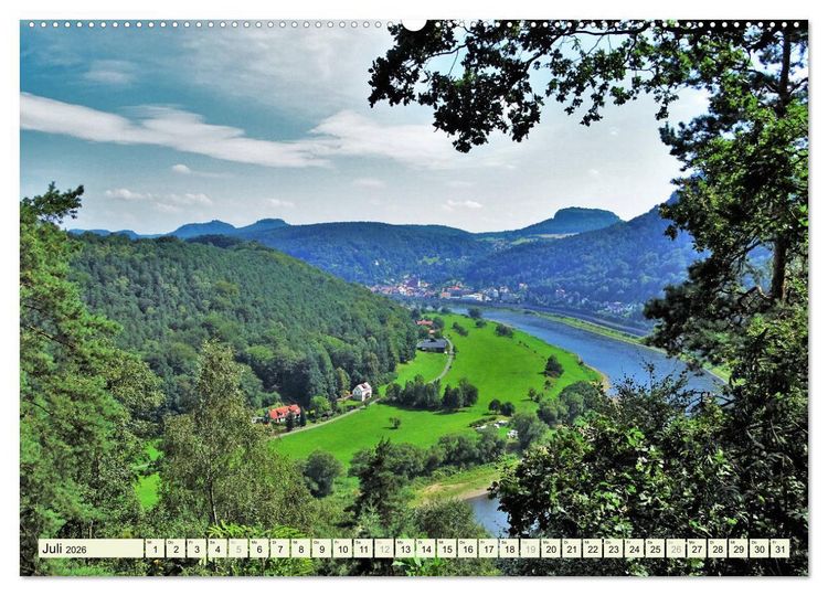 Produktbild: Wandererlebnisse in der S&auml;chsischen Schweiz (Wandkalender 2026 DIN A2 quer), CALVENDO Monatskalender