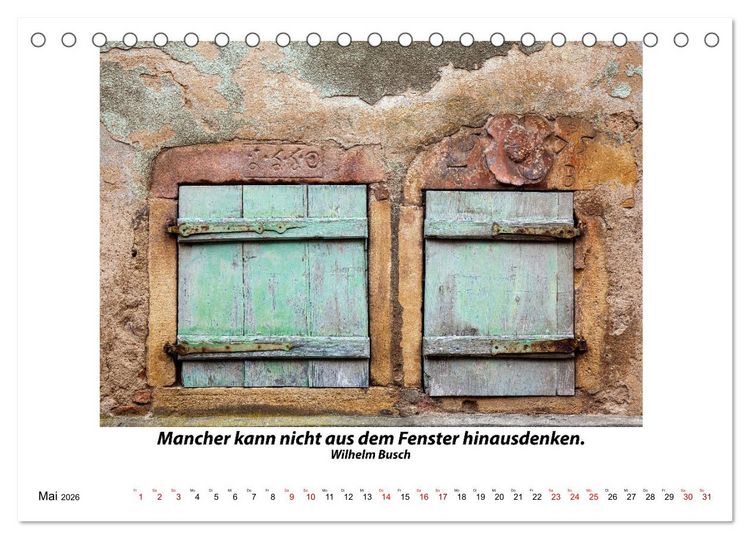 Produktbild: Fenster Gedanken (Tischkalender 2026 DIN A5 quer), CALVENDO Monatskalender