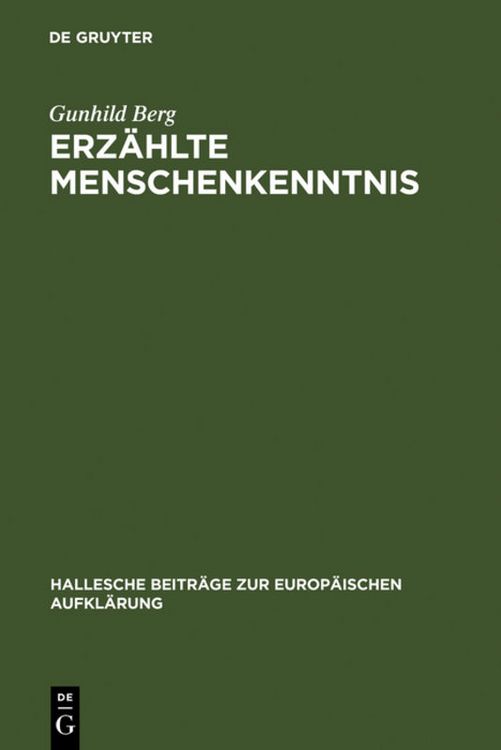Produktbild: Erz&auml;hlte Menschenkenntnis