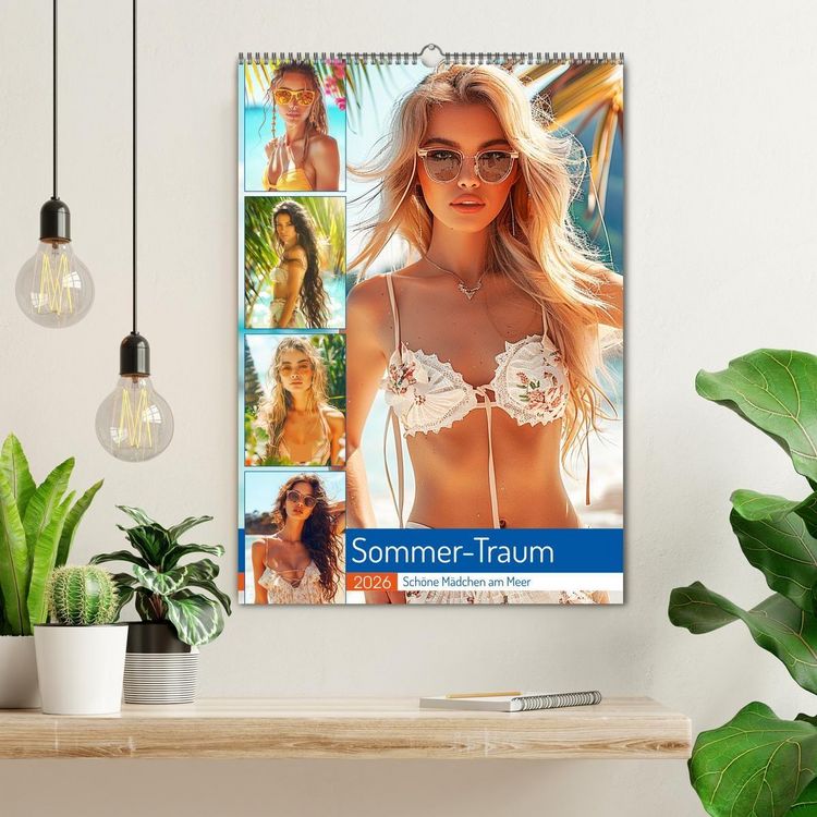 Produktbild: Sommer-Traum. Sch&ouml;ne M&auml;dchen am Meer (Wandkalender 2026 DIN A2 hoch), CALVENDO Monatskalender