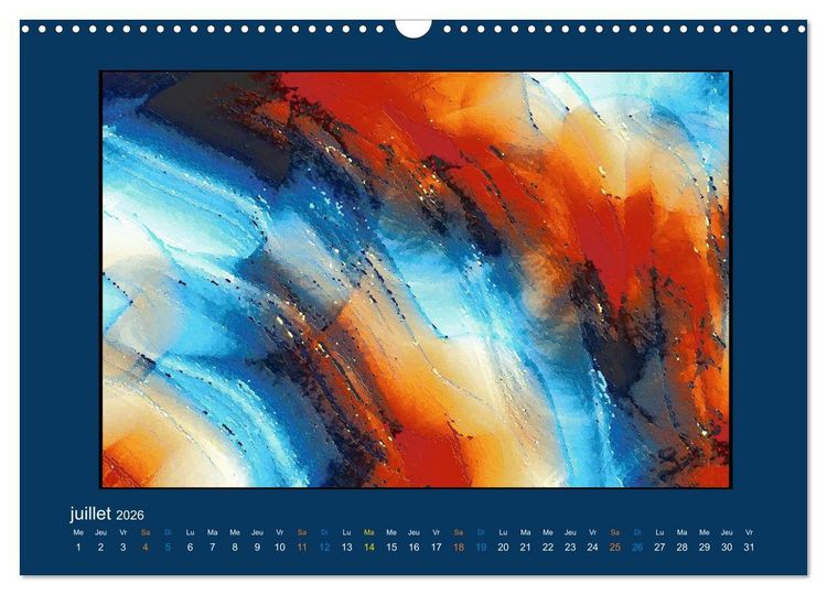 Produktbild: L'&acirc;me sauvage de l'abstrait (Calendrier mural 2026 DIN A3 vertical), CALVENDO calendrier mensuel
