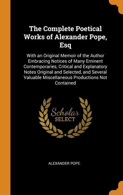 Produktbild: Comp Poetical Works Of Alexand