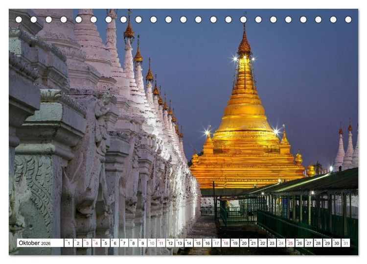 Produktbild: Wunderbares Myanmar (Tischkalender 2026 DIN A5 quer), CALVENDO Monatskalender