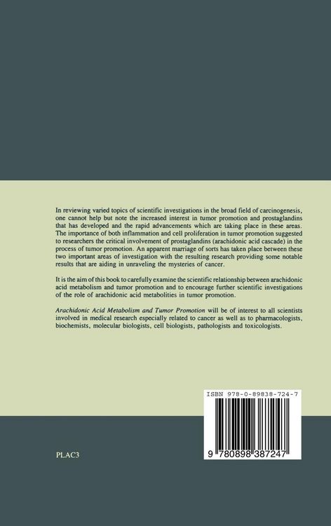 Produktbild: Arachidonic Acid Metabolism and Tumor Promotion