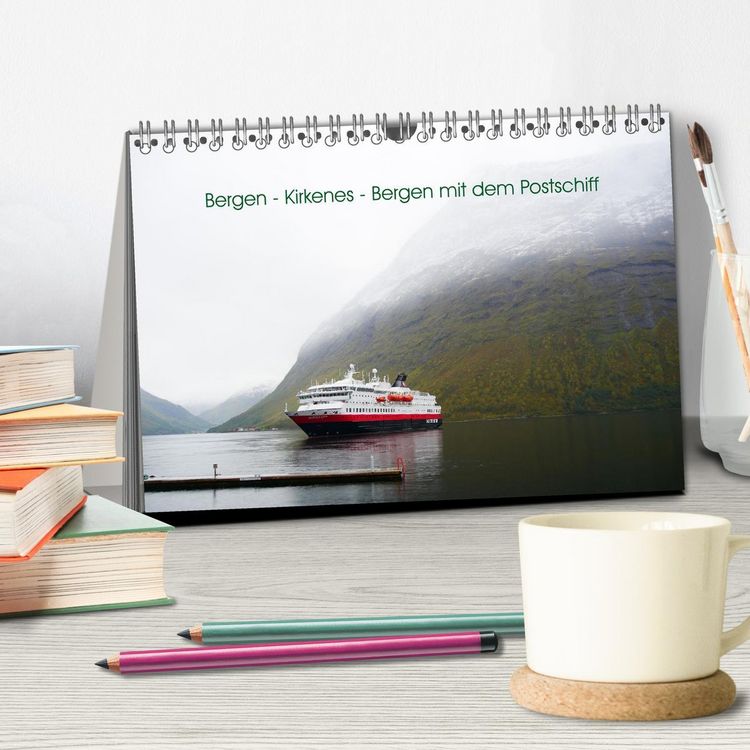 Produktbild: Bergen - Kirkenes - Bergen mit dem Postschiff (Tischkalender 2026 DIN A5 quer), CALVENDO Monatskalender