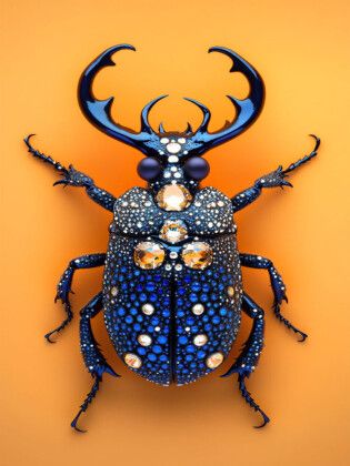 Produktbild: CALVENDO Puzzle K&auml;fer-Saphir - Edelstein Insekt | 1000 Teile Lege-Gr&ouml;&szlig;e 64x48cm Foto-Puzzle f&uuml;r gl&uuml;ckliche Stunden