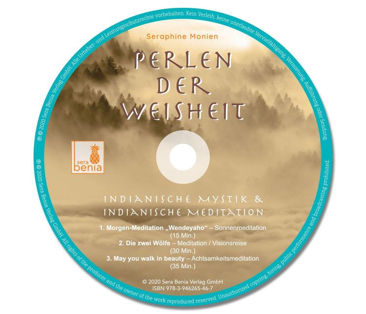 Produktbild: Perlen der Weisheit, Indianische Mystik {Indianer Meditation CD, Indianische Weisheiten, Morgen-Meditation, Die zwei W&ouml;lfe}