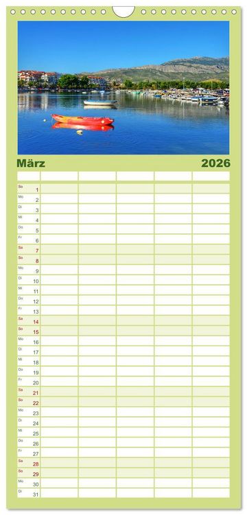 Produktbild: Familienplaner 2026 - SPLIT Kroatien - Dalmatien mit 5 Spalten (Wandkalender, 21 x 45 cm) CALVENDO